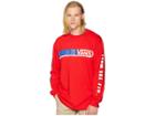 Vans Lined Up Long Sleeve T-shirt (red) Men's Long Sleeve Pullover