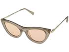 Le Specs Enchantress (matte Stone/apricot Tint Mirror) Fashion Sunglasses