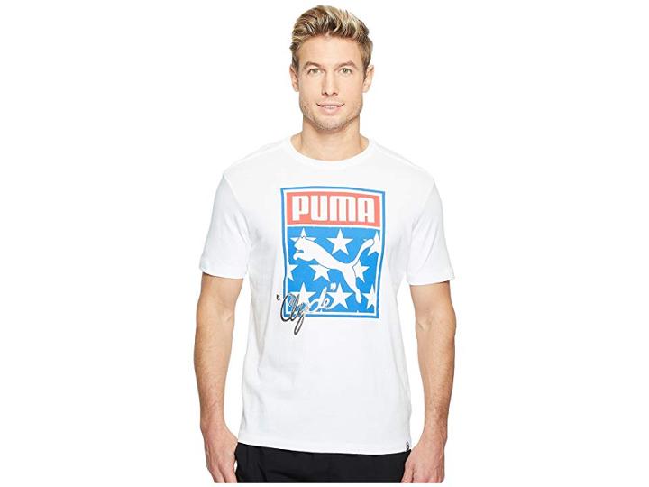 Puma Sneaker Tongue Logo Tee (puma White) Men's T Shirt