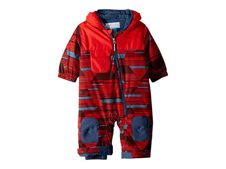 Columbia Kids Hot-tot Suit (infant) (red Spark Geo Print/dark Mountain) Kid's Snow Bibs One Piece