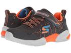 Skechers Kids Techtronix 97841l (little Kid/big Kid) (charcoal/orange) Boy's Shoes
