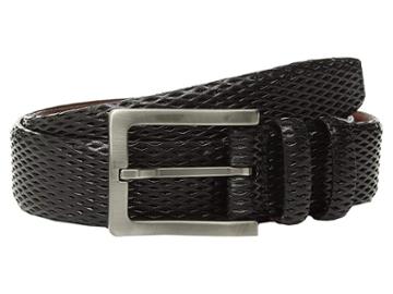 Torino Leather Co. 35mm Italian Layered Diamond Calf (black) Men's Belts