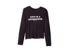 Spiritual Gangster Kids Superpower Long Sleeve Tee (toddler/little Kids/big Kids) (vintage Black) Girl's T Shirt