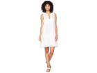 Vineyard Vines Golf Pintuck Eyelet Sleeveless Cover-up Dress (white Cap) Women's Swimwear