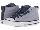 Converse Kids Chuck Taylor All Star Street Mid (little Kid/big Kid) (glacier Grey/navy/white) Boy's Shoes