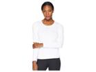 Nike Pro Warm Crew Top (white/wolf Grey) Women's Long Sleeve Pullover