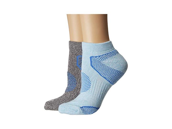 Columbia 2-pack Low Cut Walking Socks (coastal Blue) Women's Low Cut Socks Shoes