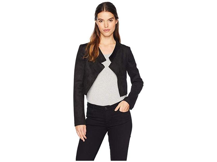 Bcbgmaxazria Drape Back Jacket (black) Women's Coat