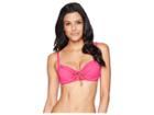 Lauren Ralph Lauren Beach Club Solid Underwire Loop Front Bra Top (passion Fruit) Women's Swimwear