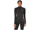 Nike Pro Warm 1/2 Zip (black/white) Women's Long Sleeve Pullover