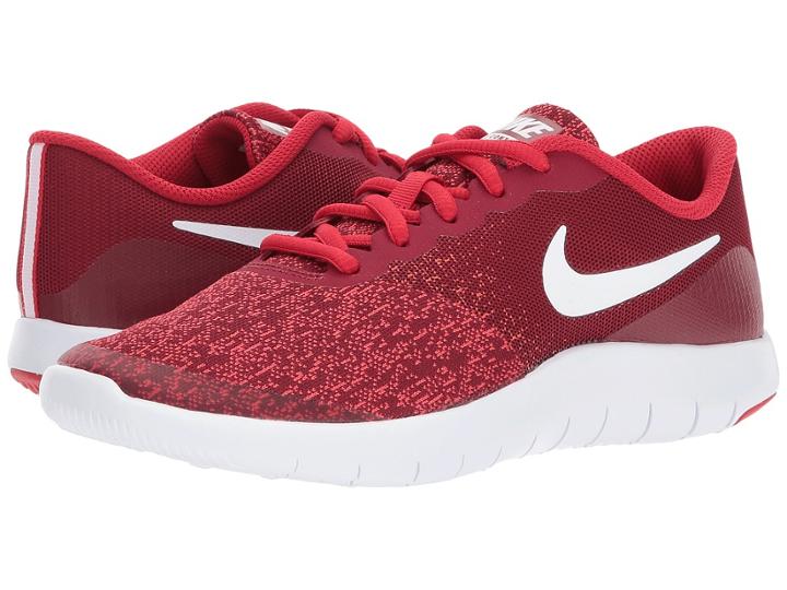Nike Kids Flex Contact (big Kid) (team Red/white/university Red) Boys Shoes