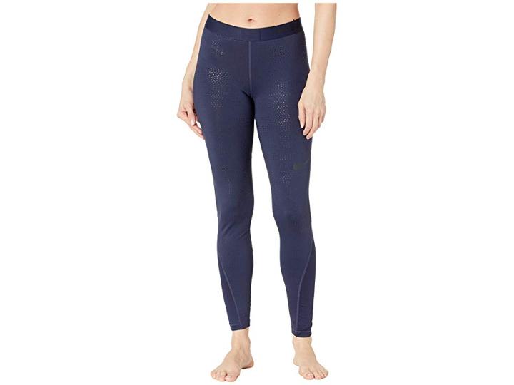 Nike Pro Metallic Dots Print Tights (obsidian/black) Women's Casual Pants