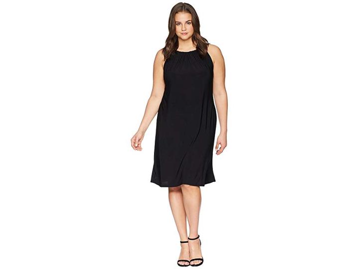 Kari Lyn Plus Size Ina Halter Neck Dress (black) Women's Dress