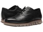 Cole Haan Zerogrand Wing Ox (black/buffalo Check/cobblestone) Men's Lace Up Wing Tip Shoes