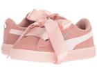 Puma Kids Suede Heart Jewel (little Kid) (peach Beige/pearl) Girls Shoes