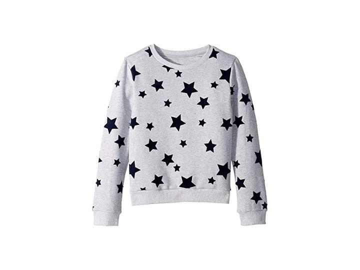 Ag Adriano Goldschmied Kids French Terry Shirt With Flocking (big Kids) (heather) Girl's Sweatshirt