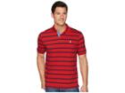 Polo Ralph Lauren Classic Fit Yarn-dyed Striped Knit Polo (red Beret/cruise Navy) Men's Clothing