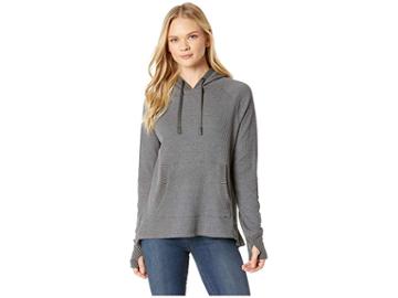 Prana Shea Waffle Hoodie (charcoal) Women's Sweatshirt