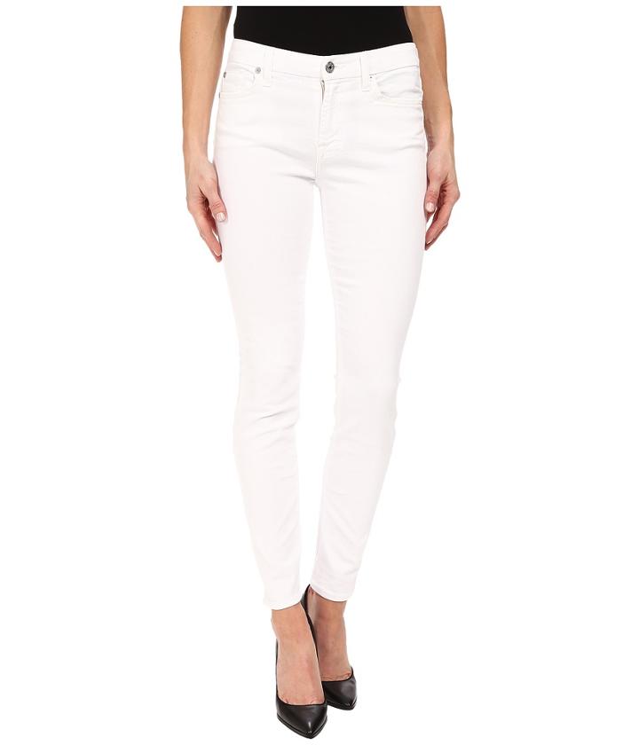 7 For All Mankind The Skinny In Clean White (clean White) Women's Jeans