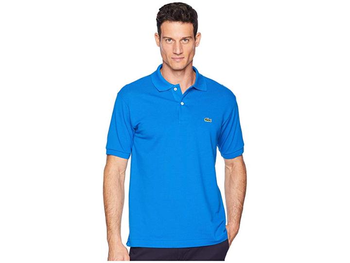 Lacoste Short Sleeve Classic Pique Polo Shirt (blue Royal) Men's Short Sleeve Pullover