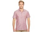 Perry Ellis Short Sleeve Solid Slub Texture Shirt (tulipwood) Men's Clothing