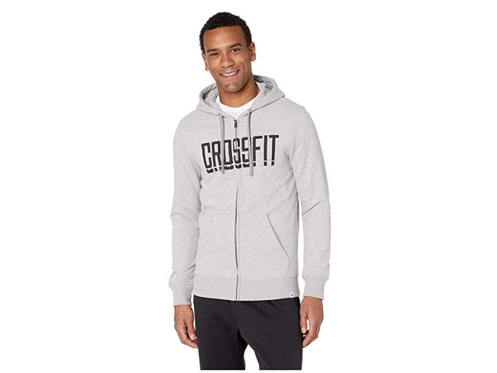 Reebok Crossfit(r) Zip Hoodie (medium Grey Heather) Men's Clothing