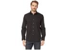 Bugatchi Long Sleeve Shaped Fit Woven Shirt (black) Men's Clothing
