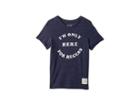 The Original Retro Brand Kids Im Only Here For Recess Short Sleeve Vintage Tri-blend Tee (little Kids/big Kids) (streaky Navy) Boy's T Shirt