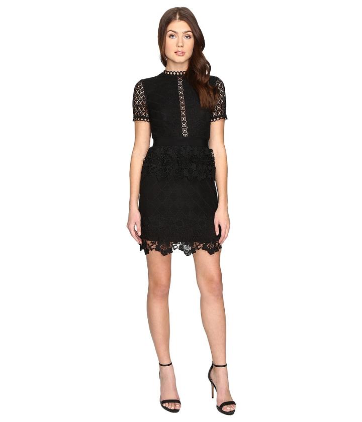 Ted Baker Dixa Layered Lace Skater Dress (black) Women's Dress