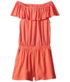 Ella Moss Girl Open Back Romper (big Kids) (porcelain Rose) Girl's Jumpsuit & Rompers One Piece