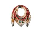 Polo Ralph Lauren Flame Silk Scarf (muted Red/green) Scarves