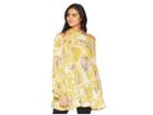 Free People Drift Away Printed Top (chartreuse) Women's Clothing