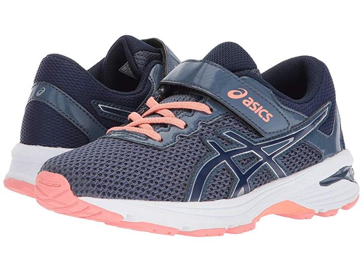 Asics Kids Gt-1000 6 Ps (toddler/little Kid) (smoke Blue/indigo Blue/begonia Pink) Girls Shoes