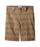 Billabong Kids Carter Stretch Stripe Shorts (big Kids) (dark Khaki) Boy's Shorts