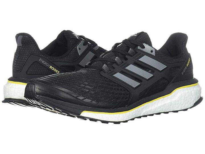 Adidas Running Energy Boost (core Black/night Metallic/vivid Yellow) Men's Running Shoes