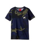 Nike Kids Sportswear Printed T-shirt (little Kids/big Kids) (obsidian) Boy's Clothing