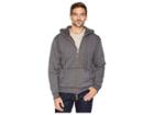 True Grit Slub Cashmere Terry Zip Hoodie Jacket With Softest Pile Lining (harley Black) Men's Coat