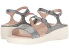 Johnston & Murphy Clara (pewter Crinkle Patent Leather) Women's Sandals