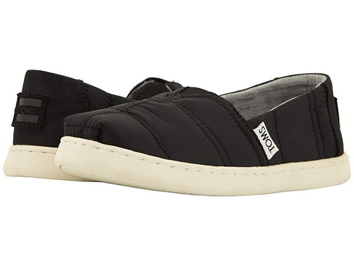 Toms Kids Alpargata (little Kid/big Kid) (black Quilted) Kid's Shoes