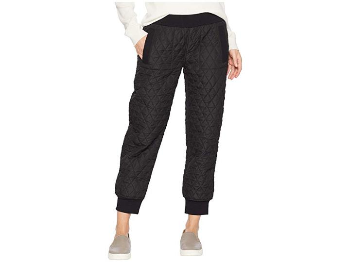 Kamalikulture By Norma Kamali Quilted Jog Pants (black) Women's Casual Pants