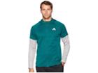 Adidas Team Issue Lite Hoodie (noble Green/medium Grey Heather) Men's Sweatshirt