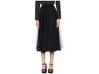 Red Valentino Tulle And Soft Point D'esprit Skirt (black) Women's Skirt