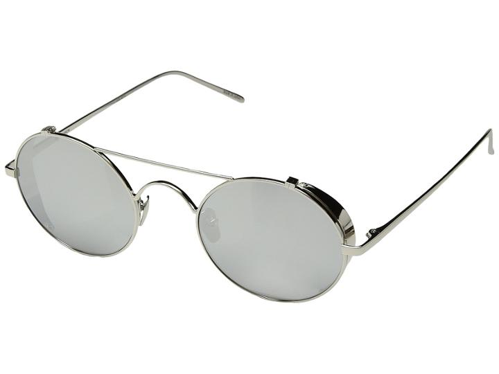 Linda Farrow Luxe Lfl427c2sun Rounds (white/gold) Fashion Sunglasses