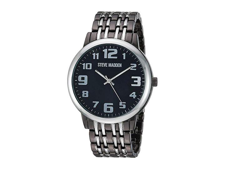 Steve Madden Analog Dial Men Alloy Band Watch Smw197 (gunmetal) Watches