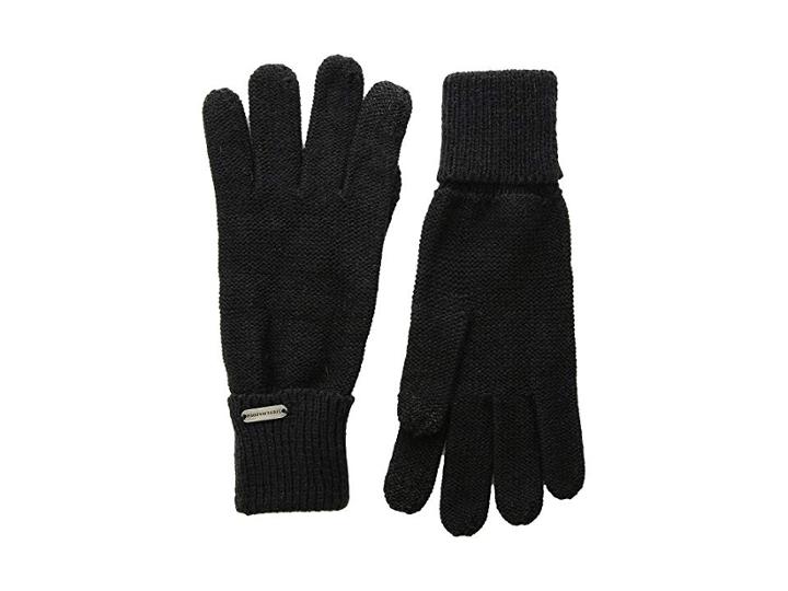 Steve Madden Solid Boyfriend Itouch Gloves (black) Extreme Cold Weather Gloves