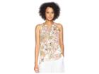 Ivanka Trump Sleeveless Printed Ruffle Top (apple Multi) Women's Sleeveless