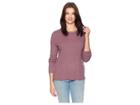 Dylan By True Grit Softest Slub Waffle Thermal Long Sleeve With Cross Stitch Embroidered Cotton Silk Back (vintage Plum) Women's Clothing