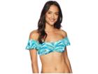 Tommy Bahama Among Frond Flounce Bra (ming Jade) Women's Swimwear