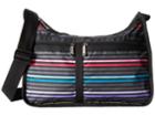 Lesportsac Deluxe Everyday Bag (lestripe Black) Cross Body Handbags
