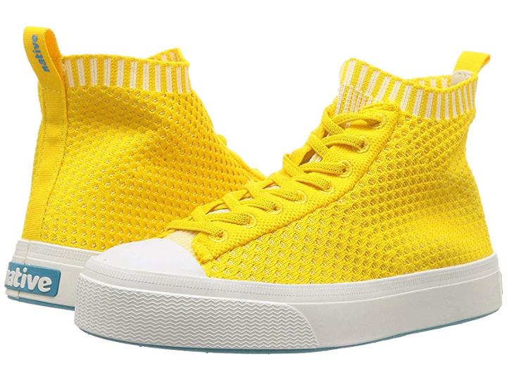 Native Kids Shoes Jefferson 2.0 High Lite (little Kid) (alpine Yellow/shell White) Kids Shoes